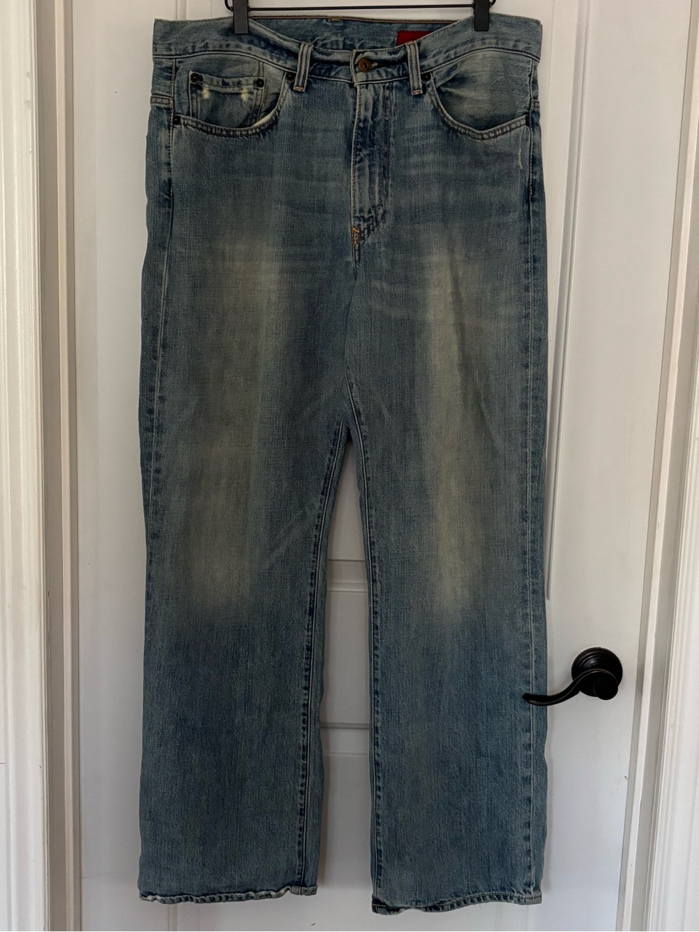 X2 Men’s Express jeans 36 x 32 loose boot cut denim Y2K distressed vintage denim
